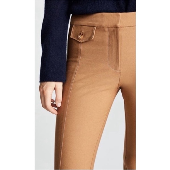 Derek Lam 10 Crosby Flare Trousers in a tan/brown women's sz 0 career office - Picture 3 of 16
